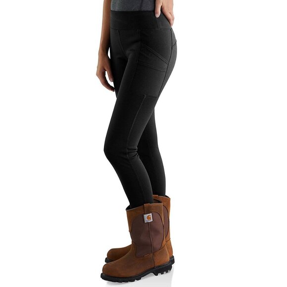 Carhartt Women's Force Lightweight Utility Legging in Black - Picture 4 of 9